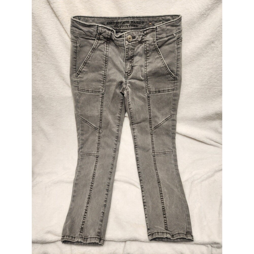 American Eagle Green Jegging Crop Pants Womens 00